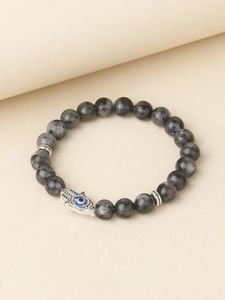 Bangle OAIITE 8mm Black Glitter Stone Bracelet For Men Reiki Energy Tima Hand Prayer Meditation Balance Jewelry Women