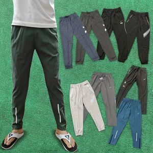 Calças dos homens tecnologia sweatpants calças esportivas verão gelo seda correndo calças casuais de secagem rápida calças de fitness moda rua