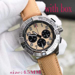 IV BREITLINX NAVI NEW TIMER DESIGNER MOVEMES A WATHES MEN HIGH QUALITY TOP BRADD LUXURY MENS WATCH MULTIFUNCTION CHRONOGRAPH MONTRE CLOCKS無料配送サイズ45mm