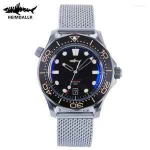 Наручительные часы Heimdallr Watch Titanium Sea Ghost Nttd NH35 Автоматический механический C3 светящиеся стальные нейлоновые нейлоновые белые черные циферблаты 200м дайв.