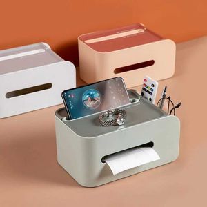 Tissue Boxes Napkins Plastic Simple Multifunctional Tissue Box Pumping Box Home Living Room Remote Control Desktop Napkin Box