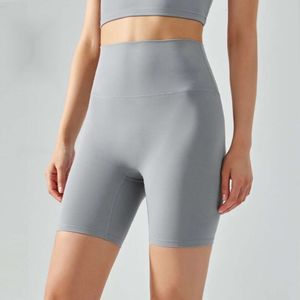 2024Aloyoga Shorts femininos One Piece Fitness Shorts de cintura alta, calças de ciclismo de 5 pontos, roupas de ioga femininas,