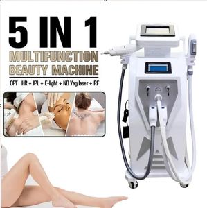 Directly effect 5 in 1 IPLlaser permanent hair removal nd yag laser rf skin tightening OPT E light skin rejuvenation pigment wrinkle removal beauty machine