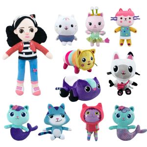 Toys Hot Selling Dollhouse Plush Toy Mercat Cartoon Stuffed Animals Smiling Cat Car Cat Hug Pet Toy Gaby Girl Doll Kids Birthday Gift