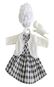 born Pography Props Costume Infant Baby Girls Cosplay Grandma Clothes Po Shooting Hat Outfits 2202248288192