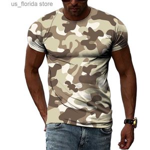 Herren-T-Shirts, Militär-Tarn-T-Shirt für Männer, Soldaten, 3D-gedruckte taktische T-Shirts, Armee-Fans, schnell trocknend, kurze Slve-Russische Tops, Ts Y240321