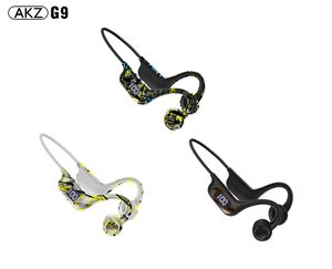 AKZ-G9 Luftledningen Earphones Bluetooth Wireless Headphone Sports Open Ear Air Headset Trådlöst öronkrok Earskydd med paketlåda