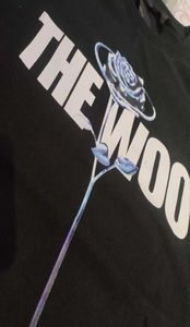 Мужские и женские футболки The Woo Футболка с принтом в стиле хип-хоп с коротким рукавом и круглым вырезом Свободная розовая хлопковая футболка7954090