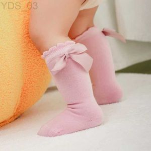 Kids Socks 0-7Y New Baby Socks Big Bows Toddlers Knee High Sock For Girls Long Sock Soft Childrens Cotton Sock Newborn Infant Socken YQ240314