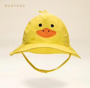 Sommer Cartoon Gelbe Ente Baby Mädchen Jungen Caps Motorhaube Einstellbar Strand Zubehör Kinder Sonnenhut Panama Kinder Kappe Casquette1331681