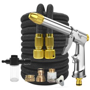 Reels High Quality Garden Hose Expandable Magic Flexible Eu Water Hose High Pressure Car Wash Plastic Pipe With Spray Gun To Watering