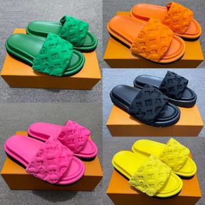 Sandálias de designer homens mulheres piscina conforto chinelos moda praia plana chinelo famosa plataforma sandália louiselies verão chinelos vittonelies