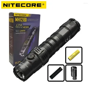 Torce elettriche NITECORE MH12SE 1800 lumen USB-C Torcia LED ricaricabile Luminus SFT-40-W Luce per forze dell'ordine con 5000mAh