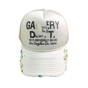 Designer Galleryes Caps Ball Capsamerican Dept Letter Lanvins Hat Gp Graffiti Mesh Truck Driver High Profile Trendy Baseball Cap Blue Fashion White2vxk