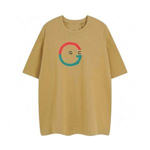 Летняя мужская футболка дизайнерские футболки мужская мода с буквенным принтом графическая футболка с круглым вырезом из хлопка с короткими рукавами толстовка два цвета
