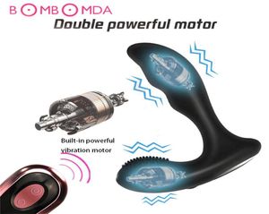 12 Speeds Wireless Remote Anal Vibrator Double Motor Prostate Massage Butte Plug Vibrating Male Masturbator for Adult Sex Toys CX28744148