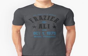 Men039S tshirts Ali vs Frazier The Thrilla in Manila T Shirt Round Collar Kort ärm Muhammad Joe Boxing9740624