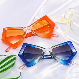 Sunglasses Frames 2024 Fashion Trendy Irregular Women Men UV400 Punk Sun Glasses Personality Shades Colorful Eyewear