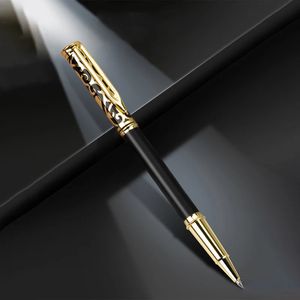 able Superior Quality Golden Carved Patterned Metal Ball Pen School Suppliesgift Business Office Neutral Signature 240229