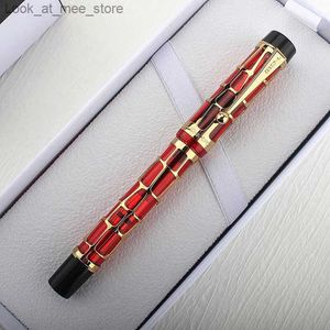 Fountain PenS Fountain Pens Jinhao 100 Series Fountain Pen Multi Color Electroplating Hollow Barrel Fine Nib Gold Trim Business Office Signature School Q240314