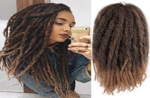 Crownhairstore Crochet braids Marley Hair Synthetic Afro kinky curly 18 inch 19 colors available curly braiding hair extensions1712521