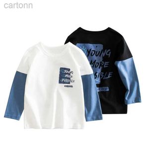 T-shirty 2-8t Toddler Kid Baby Boys Ubrania jesienne zimowe top bawełniany top