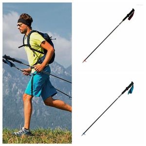 Trekking Poles Carbon Fiber 4 Section Anti-skid Folding Walking Stick Ergonomic Handle Design