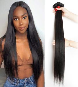 1040 Zoll Knochen Gerade Menschliches Haar Bundles Für Schwarze Frauen Brasilianische Remy Haar Extensions 95gPC Doppel Schuss 12A Grade volle Ende 44269921644