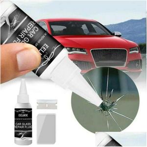 Ferramentas de limpeza de carro soluções de lavagem 1x pacote de luxo 30ml fluido de reparo de rachaduras de pára-brisa rápido kit de arranhões de vidro para janela de telefone gota deli otwia