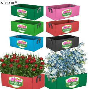 Väskor 4Size Flower Potting Container Planting Growth Påsar Trädgårdsverktyg inomhus och utomhus upprätthåller fuktighetstjockleken på material