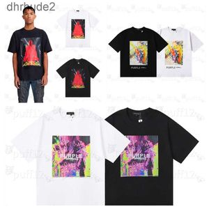 Lila varumärke t shirt designer mens t shirt sommar lös avslappnad enkla kvinnor kapslade besättning hals regelbunden passar bomull tryck topp oss sxl high street bokstav graffiti shir aj4d