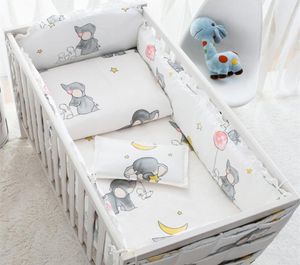 69-teiliges Elefanten-Baby-Bettwäsche-Set aus Baumwolle, Schlafzimmer-Dekoration, Babybettwäsche für Mädchen und Jungen, Bettumrandung, 120 x 60 cm, 120 x 70 cm, 2205263013227