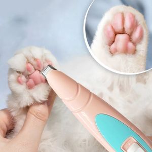 Aparadores Profissional Pet Pé Aparador de Pêlos LowNoise USB Recarregável Dog Cat Grooming Ferramenta Mini Elétrica Máquina de Cortar Cabelo