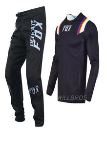 DELICATE FOX Flexair Black Jersey Pant Men039s Gear per Motocross Dirt Bike MX MTB SX OffRoad Downhill8985803