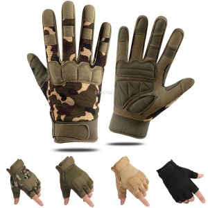 Handskar Mens Tactical Gloves Army Shooting Fingerless Gloves Outdoor Hunting Vandring Militär Airsoft Pekskärm Full fingerhandskar