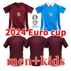 Helt nytt 24 25 Hem borta Belgien Soccer Jerseys de Bruyne R.Lukaku E.Hazard 2023 2024 Men skjorta Mertens Batshuayi Tielemans T.Hazard Fans Player Version Vuxen 666