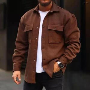 Men's Jackets Men's Jacket Button Slim Fit Solid Color Casual Single Breasted Spring And Autumn Coat Fashion Outerwear Cardigan Ropa