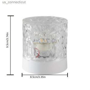 Tischlampen Wasser Ripple Umgebungslicht - Drehende Tischlampe für Schlafzimmer Schattenstimmung und Nachtlicht - entspannende und beruhigende Wohnkultur