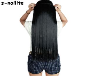 Snoilite queda até a cintura 4676 cm clipe mais longo para extensões de cabelo humano uma peça real natural grosso extensão de cabelo sintético 4829053