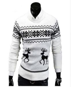 Jeleń świąteczne swetry dla mężczyzny o szyi swobodny pullover męski sweter mężczyzna mąż mens dzianina sueter szczupły zimowe swetry t200404345796