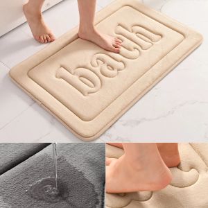 Matten, weißer Duschteppich, Memory-Schaum, Badematten, Teppiche für Badezimmer, wasserabsorbierender Boden, Innentürmatte, Outdoor-Küchenteppich