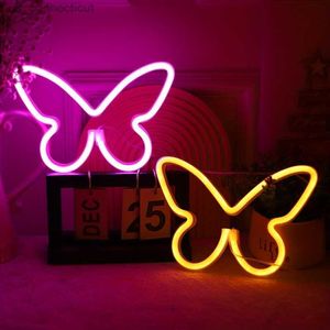 Bordslampor Butterfly Neon Light USB eller 3AAB ATTERYP Oweredn Eonl Iightl edt Abled Ecorationg irlsb edroomw alld ecorationb irthdayg Iftp Artyf estivala ccesso