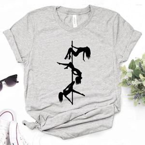 Women's T Shirts Poledance Tee Women Y2K Summer Graphic T-shirts Female Harajuku 2000s Designer Clothing