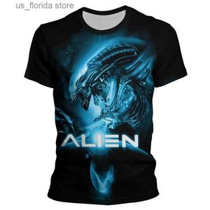 Men's T-Shirts Alien Movie Character Print T Shirt Horror Face Hugger Graphic Top Ts Breathe Quick Drying Multicolor Short Slve Strtwear Y240321