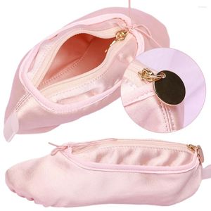 Kosmetiktaschen Ballettschuh Personalisierte Make-up-Tasche Rosa Aufbewahrung Weiche tragbare Tasche Kreativ für Lippenstift Augenbrauen Eyeliner