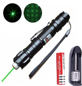 Laserkvalitet grön pekare stark penna lasrar lazer ficklampa kraftfullt klipp blinkande stjärna laser 18650 laddare3102651