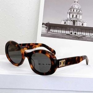 Дизайнерские солнцезащитные очки с коробкой, дизайнерские солнцезащитные очки в стиле ретро «кошачий глаз» для женщин, овальные солнцезащитные очки Ces Arc De Triomphe EL07