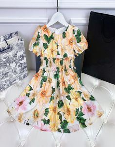 Girls039s Flower Dresses Brand Designer Girl Kjol Yellow Color Size 901505022672