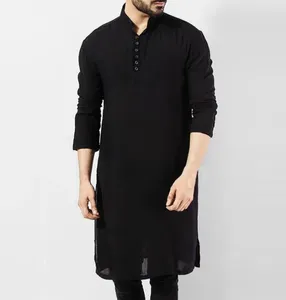 Ethnische Kleidung Abayas für Männer 2024 Herrenroben Thobe Nationaler Stil Lose Taschenstickerei Lässige Mode Frühling Jubba