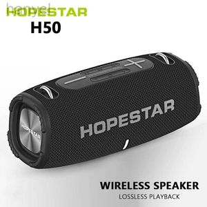 Portable Speakers HOPESTAR H50 Portable Bluetooth Speakers Wireless High-Power Big Drum Strap Outdoor Super Bass TWS Powerful Party caixa de som 240314
